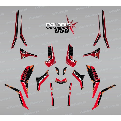 Kit dekor SpiderStar Rot/Schwarz (Light) - IDgrafix - Polaris Scrambler 850