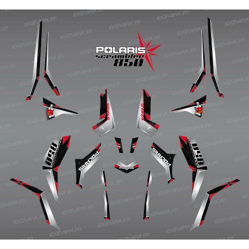 Kit dekor SpiderStar Schwarz/Grau, (Light) - IDgrafix - Polaris Scrambler 850