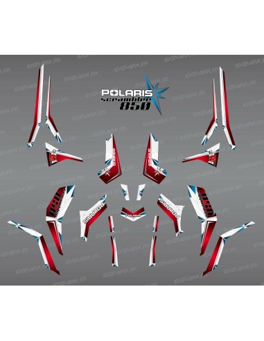 Kit decorazione SpiderStar Rosso/Bianco (Luce) - IDgrafix - Polaris Scrambler 850