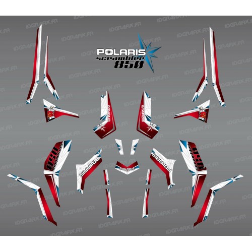 Kit dekor SpiderStar Rot/Weiß (Light) - IDgrafix - Polaris Scrambler 850