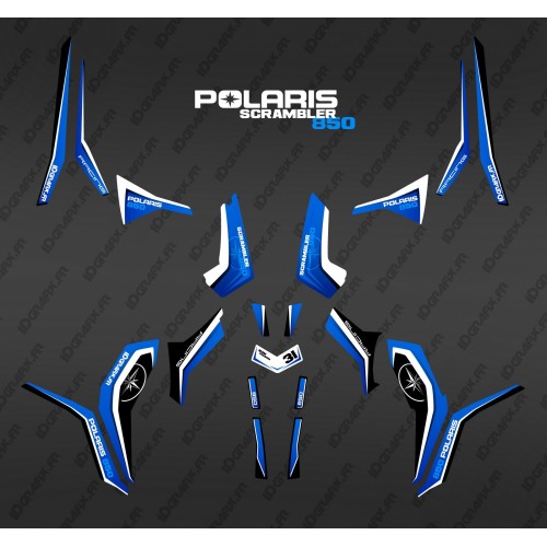 Kit décoration Pure Bleu (Light) - IDgrafix - Polaris 850/1000 Scrambler