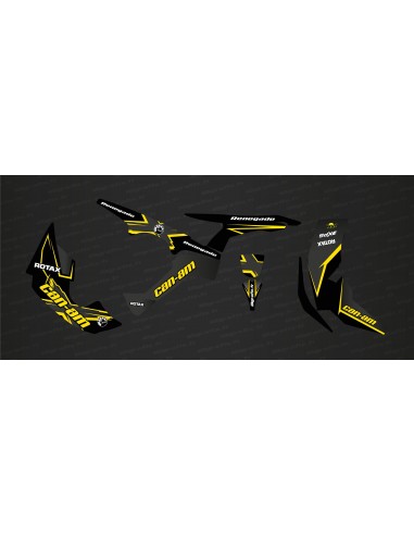 Kit decorazione Soggiorno Edizione Completa (Nero/Giallo) - IDgrafix - Can Am Renegade