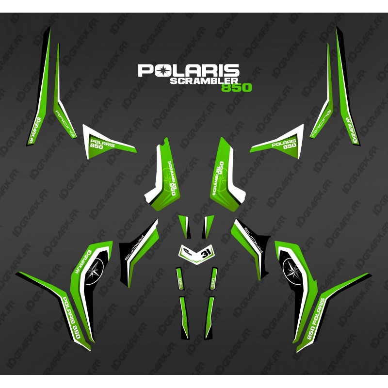 Kit décoration Pure Vert (Light) - IDgrafix - Polaris 850 Scrambler-idgrafix