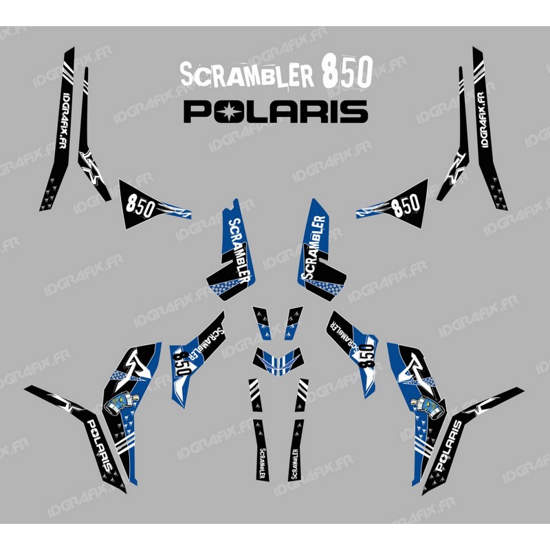 Kit dekor-Street-Blau (Light) - IDgrafix - Polaris Scrambler 850 -idgrafix