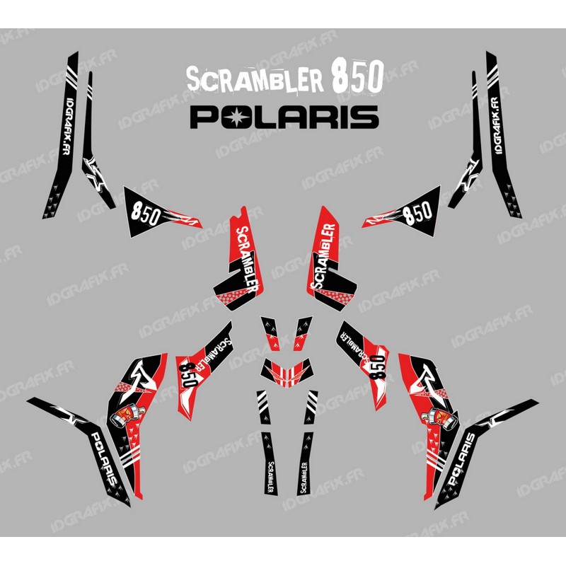 Kit de decoració Carrer (Llum Vermella) - IDgrafix - Polaris 850 Scrambler -idgrafix