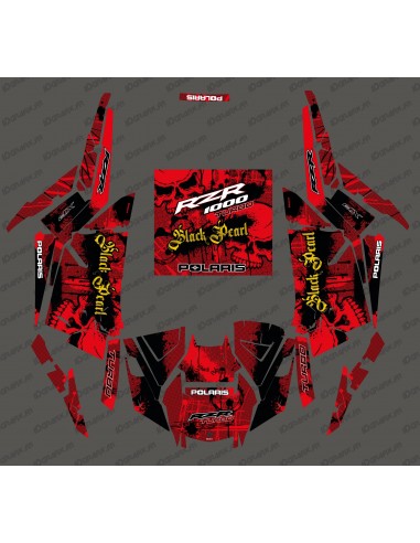 Kit de decoración de la Perla Negra Edición (Rojo)- IDgrafix - Polaris RZR 1000 Turbo / Turbo S