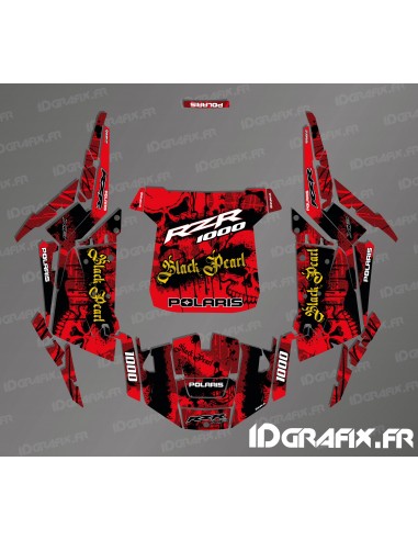 Kit décoration Black Pearl Edition (Rouge)- IDgrafix - Polaris RZR 1000 Turbo