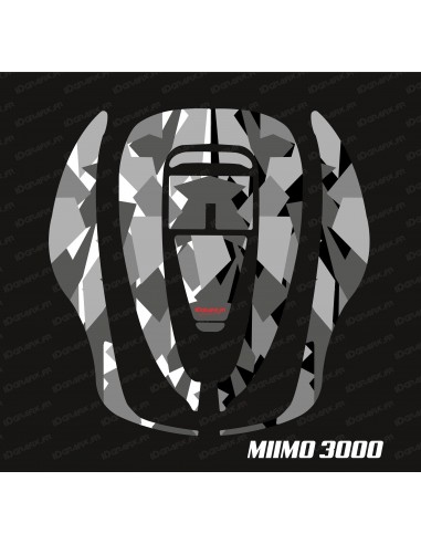 Sticker Camo Digital Edition (Gris) - Robot de tonte Honda Miimo 3000