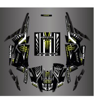 Kit decoration 100% Custom Monster Carbon - IDgrafix - Polaris RZR 1000 Turbo / Turbo S