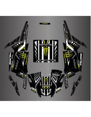 Kit decoration 100% Custom Monster Carbon - IDgrafix - Polaris RZR 1000 Turbo / Turbo S