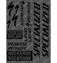 La junta de la etiqueta Engomada de 21x30cm (Negro Billant) - Specialized Turbo Levo