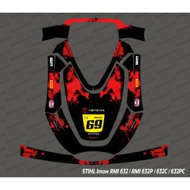 Sticker Monster Edition (Red) - Robot mowing Stihl Imow 632-idgrafix