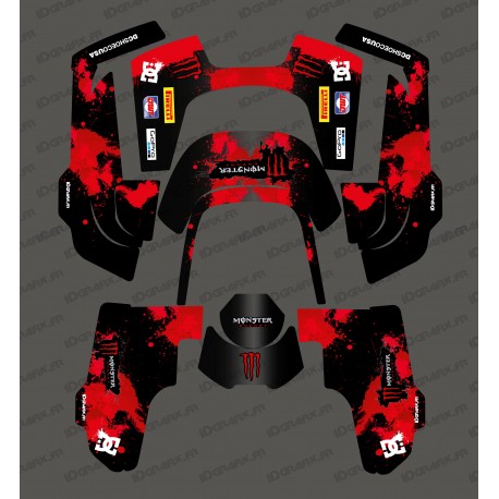 Sticker Monster Edition (Red) - Robot mower Husqvarna AUTOMOWER 435...