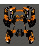 Aufkleber Monster Edition (Orange) - Husqvarna AUTOMOWER 435-535 AWD Mähroboter