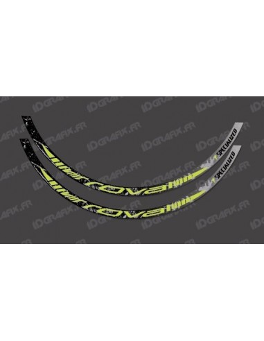 Lot 2 Stickers Brush Edition (Yellow Lime) - Rim Roval