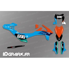 Kit deco Go Pro Edition (Azul) para KTM SMC-R 690 -idgrafix