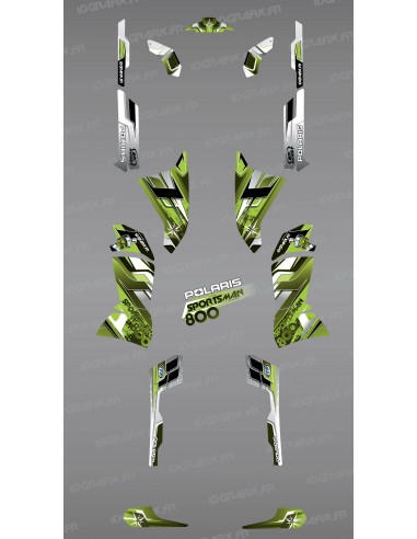 Kit décoration Green Pics Series - IDgrafix - Polaris 800 Sportsman