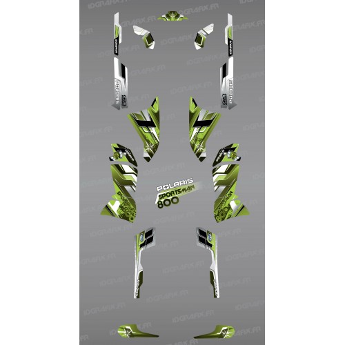 Kit decoration Green Peaks Series - IDgrafix - Polaris 800 Sportsman - IDgrafix