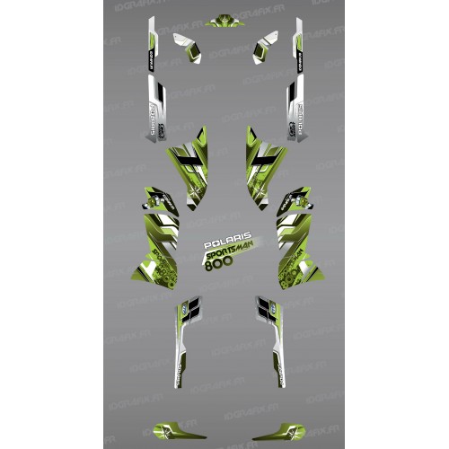 Kit dekor Pics Green Series - IDgrafix - Polaris Sportsman 800