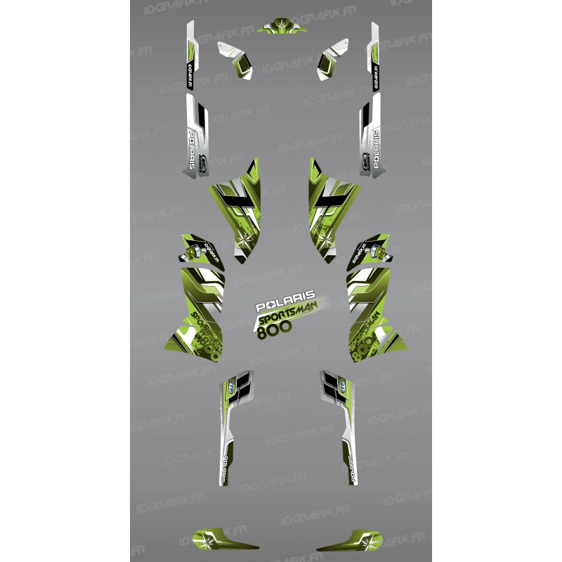 Kit décoration Green Pics Series - IDgrafix - Polaris 800 Sportsman-idgrafix