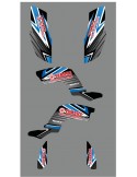 Kit décoration Factory Edition Blanc/Rouge - IDgrafix - Yamaha 700 Raptor
