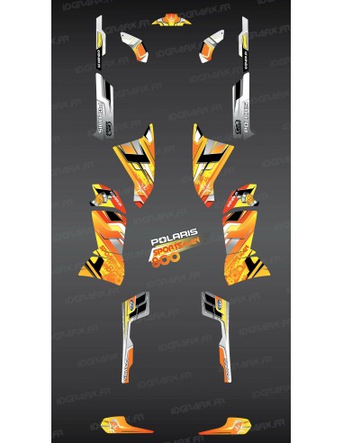 Kit decorazione Giallo Picchi di Serie - IDgrafix - Polaris Sportsman 800