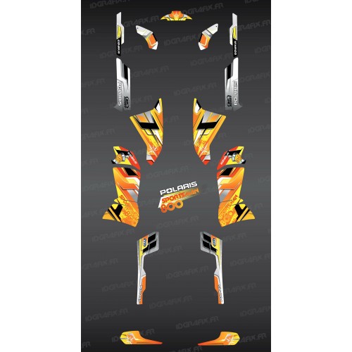 Kit dekor Yellow Pics Series - IDgrafix - Polaris Sportsman 800