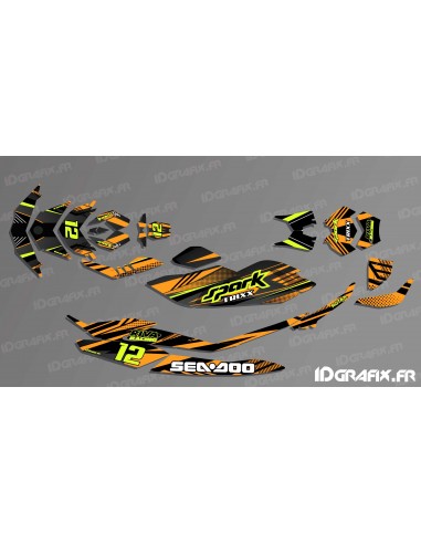 Kit de decoración, PUENTE Completo Edición (Naranja/Negro) - SEADOO CHISPA