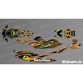 Kit dekor-Full-BRIDGE-Edition (Orange/Schwarz) - SEADOO SPARK