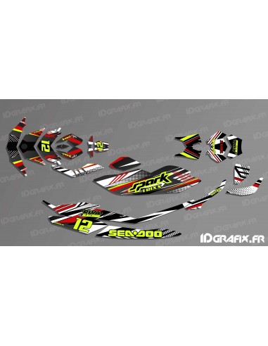 Kit de decoració, Plena PONT Edició (Vermell/Blanc) - SEADOO ESPURNA -idgrafix