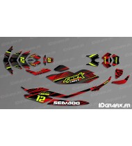 Kit de decoració, Plena PONT Edició (Vermell/Negre) - SEADOO ESPURNA -idgrafix