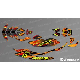 Kit dekor-Full-BRIDGE-Edition (Rot/Orange) - SEADOO SPARK -idgrafix