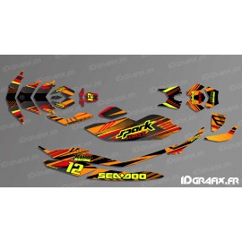 Kit dekor-Full-BRIDGE-Edition (Rot/Orange) - SEADOO SPARK -idgrafix