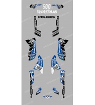 Kit décoration Street Bleu - IDgrafix - Polaris 500 Sportsman
