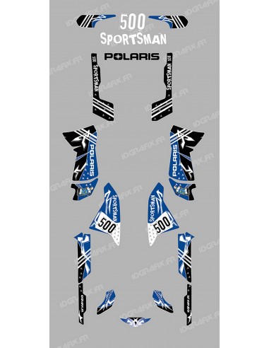Kit décoration Street Bleu - IDgrafix - Polaris 500 Sportsman