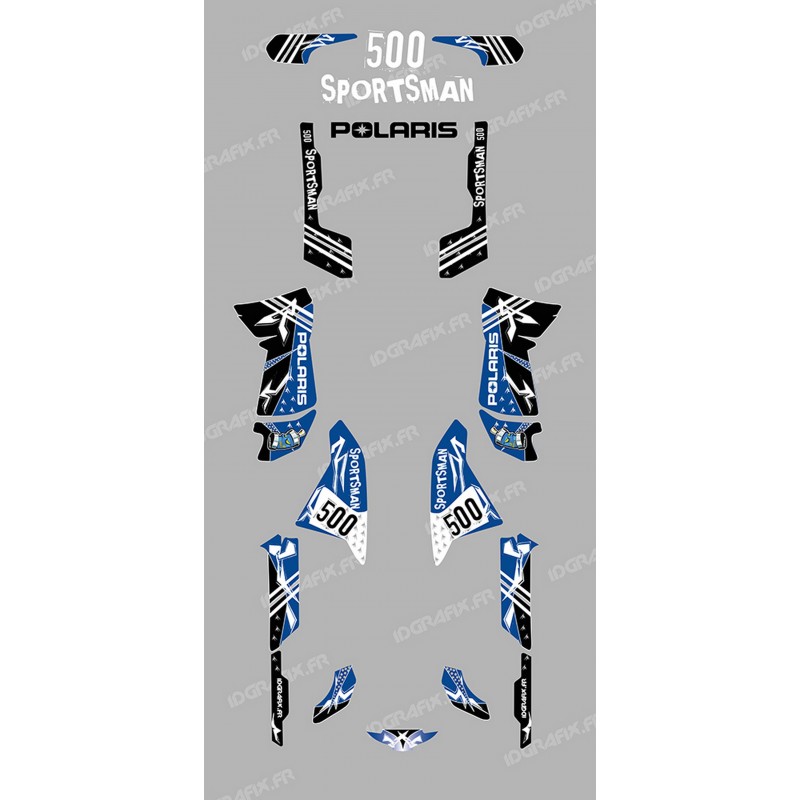 Kit de decoració Carrer Blau - IDgrafix - Polaris 500 Esportista -idgrafix