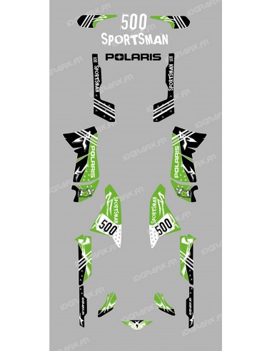 Kit decoration Street Green - IDgrafix - Polaris 500 Sportsman