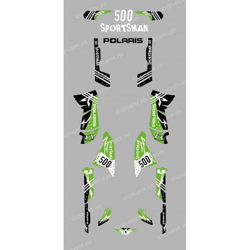 Kit décoration Street Vert - IDgrafix - Polaris 500 Sportsman