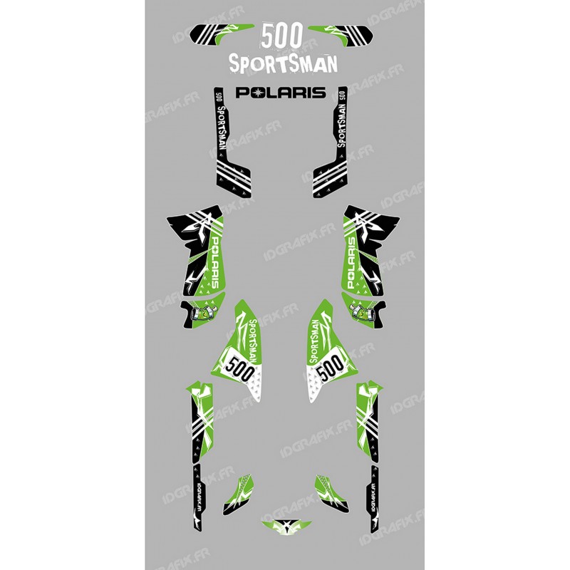 Kit décoration Street Vert - IDgrafix - Polaris 500 Sportsman-idgrafix