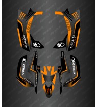 Kit grafico Race Monster (arancione) - Kymco 300 Maxxer (dopo il 2020)