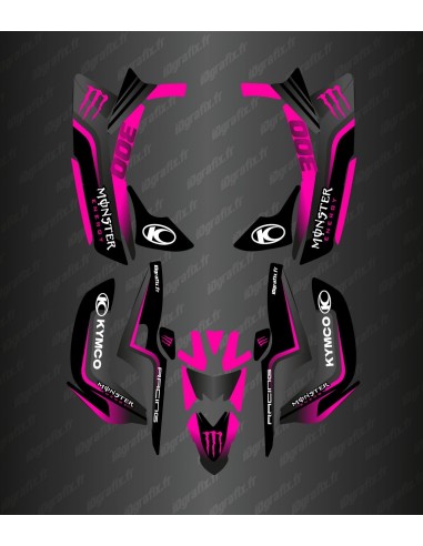 Race Monster Grafik-Kit (Fushia) – Kymco 300 Maxxer (nach 2020)