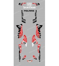 Kit décoration Street Rouge - IDgrafix - Polaris 500 Sportsman