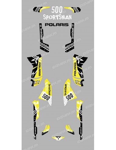 Kit décoration Street Jaune - IDgrafix - Polaris 500 Sportsman