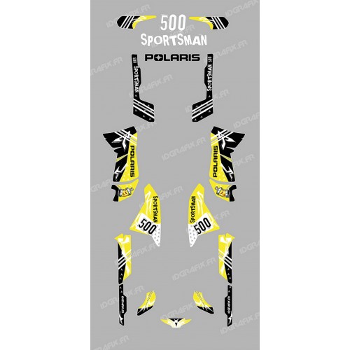 Kit décoration Street Jaune - IDgrafix - Polaris 500 Sportsman