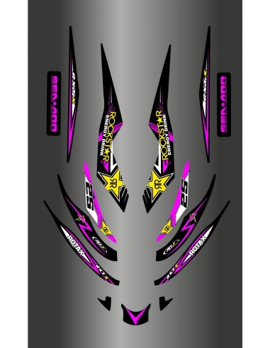 Kit de decoración de Rockstar energy Amarillo para Seadoo RXT 215-255