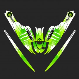 KIT DÉCORATION SPLASH MONSTER Blanc/Vert POUR YAMAHA SUPERJET 700