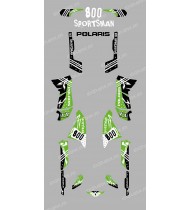 Kit décoration Street vert - IDgrafix - Polaris 800 Sportsman