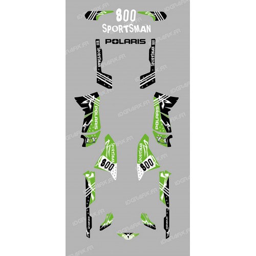 Kit décoration Street vert  - IDgrafix - Polaris 800 Sportsman 