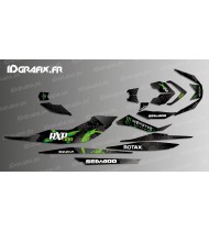 Kit dekor 100% Perso Monster Edition (Grau/Grün) für Seadoo RXP-X 260 / 300