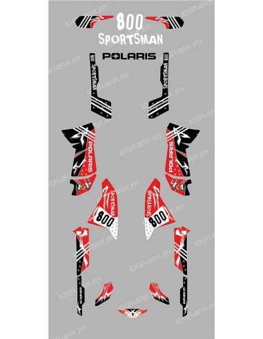 Kit décoration Street Rouge - IDgrafix - Polaris 800 Sportsman